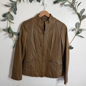 Jones New York Brown Leather Jacket